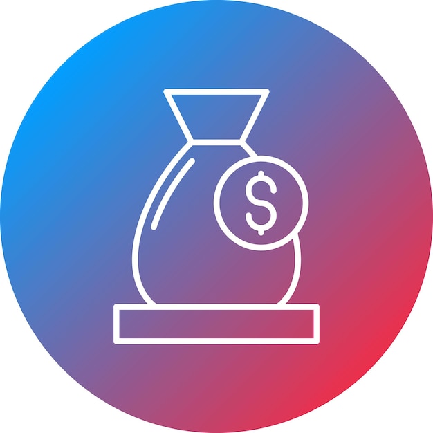 Imagen vectorial del icono de la bolsa de dinero Se puede usar para Wild West