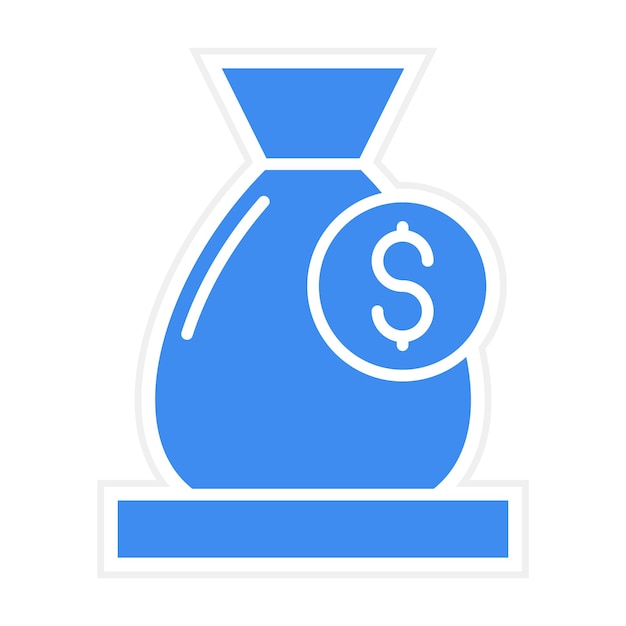 Imagen vectorial del icono de la bolsa de dinero Se puede usar para Wild West