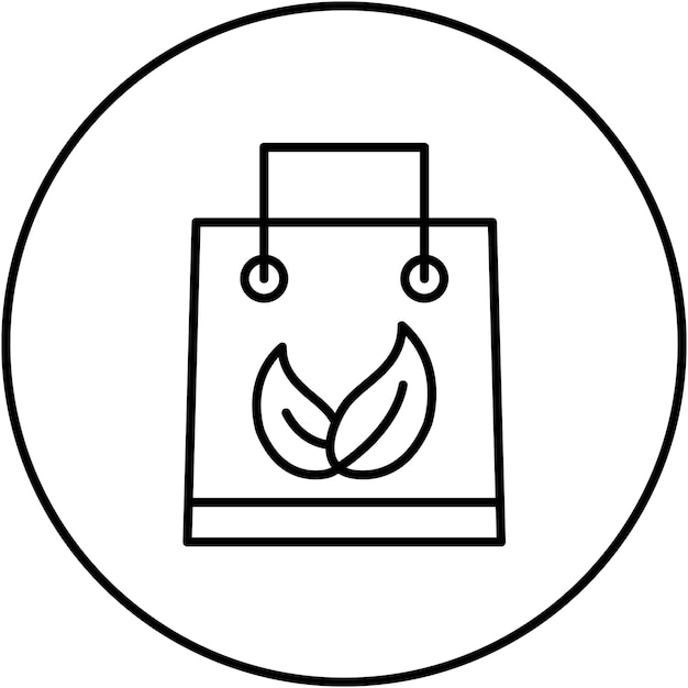 Imagen vectorial del icono de la bolsa ecológica Se puede utilizar para la energía sostenible