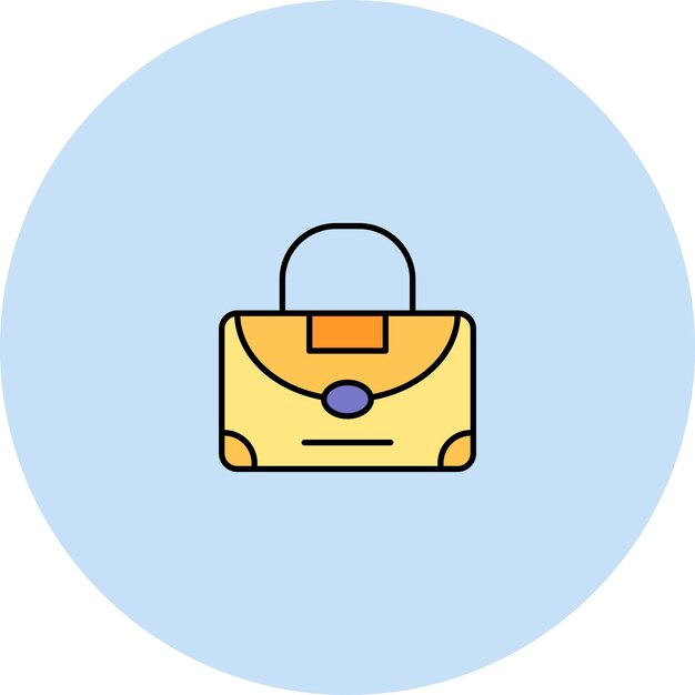 Imagen vectorial del icono de la bolsa de embrague Se puede usar para la moda