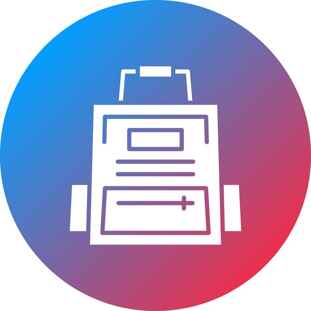 Imagen vectorial del icono de la bolsa escolar Se puede usar para Back to School