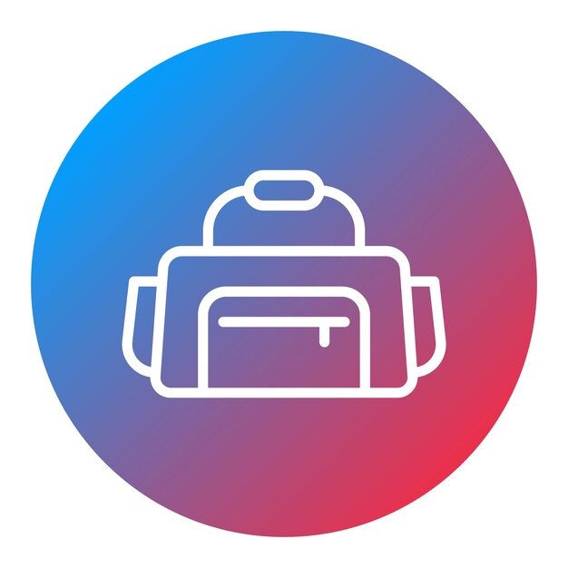 Imagen vectorial del icono de la bolsa de gimnasio Se puede usar para Fitness