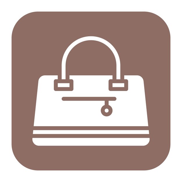 Imagen vectorial del icono de la bolsa de mano Se puede usar para lujo