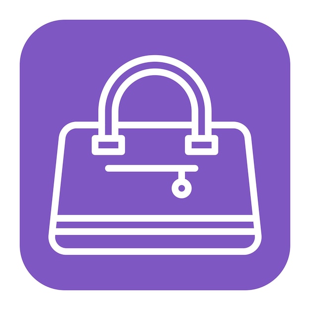 Imagen vectorial del icono de la bolsa de mano Se puede usar para lujo