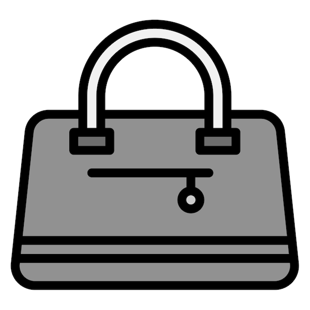 Imagen vectorial del icono de la bolsa de mano Se puede usar para lujo