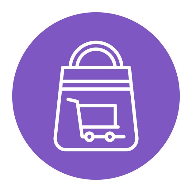 Imagen vectorial del icono de la bolsa Se puede utilizar para la tienda en línea