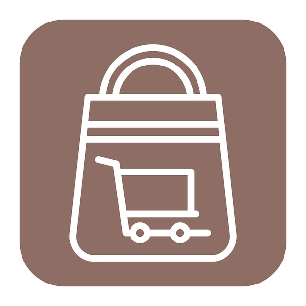 Imagen vectorial del icono de la bolsa Se puede utilizar para la tienda en línea