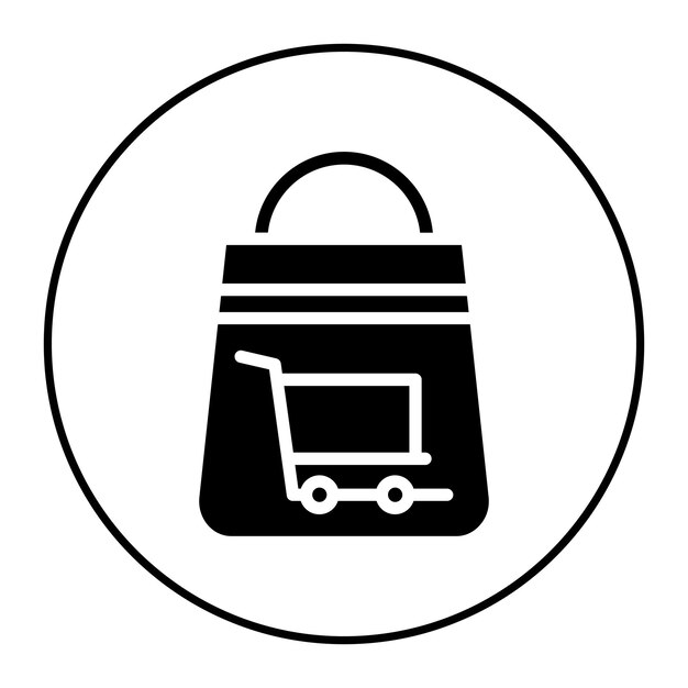 Imagen vectorial del icono de la bolsa Se puede utilizar para la tienda en línea