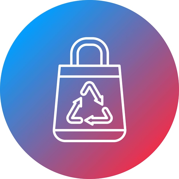 Imagen vectorial del icono de la bolsa de reciclaje Se puede utilizar para productos ecológicos