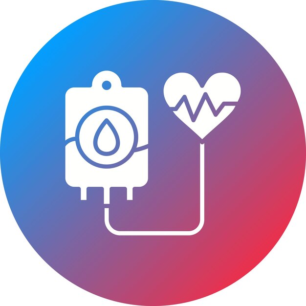 Imagen vectorial del icono de la bolsa de sangre Se puede utilizar para el chequeo de salud