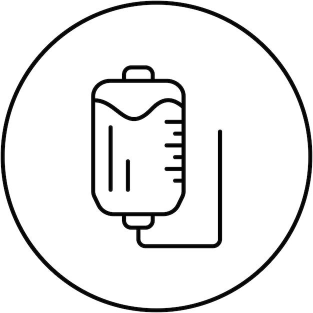 Imagen vectorial del icono de la bolsa de sangre Se puede utilizar para Farmacia