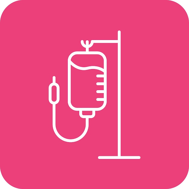 Imagen vectorial del icono de la bolsa de sangre Se puede utilizar para la medicina