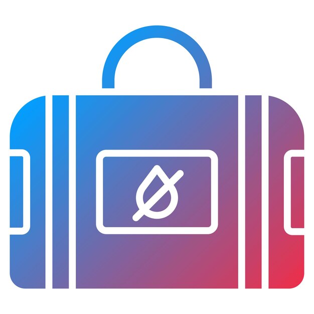 Imagen vectorial del icono de la bolsa seca Se puede utilizar para vacaciones y turismo
