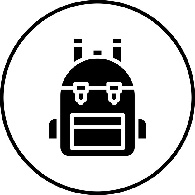 Imagen vectorial del icono de la bolsa de supervivencia Se puede usar para el trekking