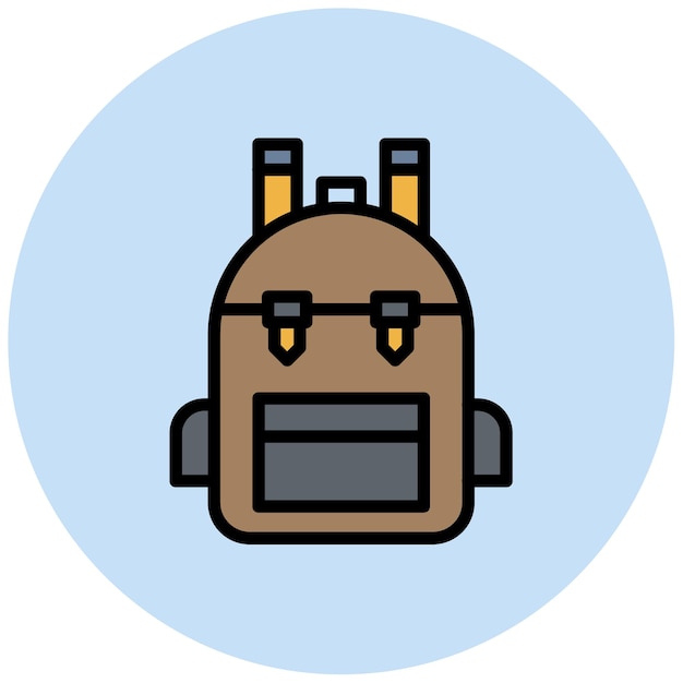 Imagen vectorial del icono de la bolsa de supervivencia Se puede usar para el trekking