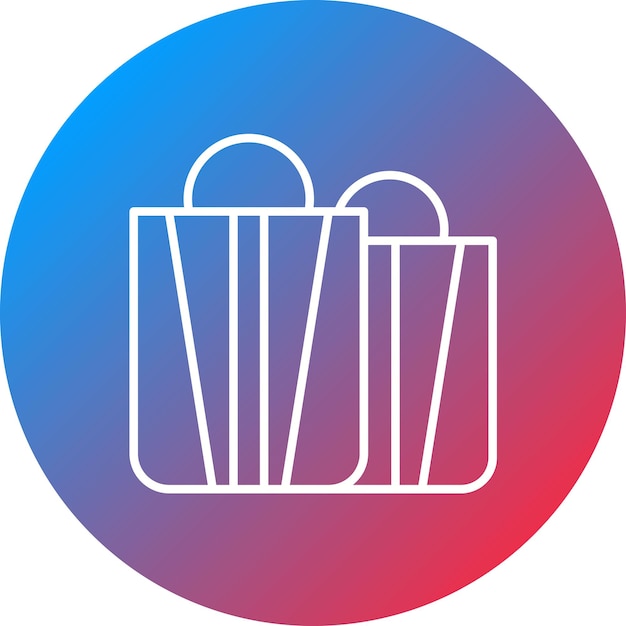 Imagen vectorial del icono de las bolsas de compras se puede usar para el año nuevo