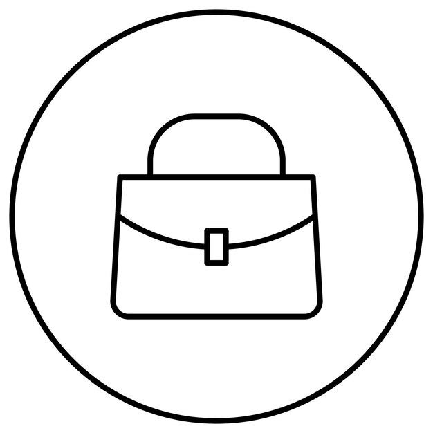 Imagen vectorial del icono del bolso de mano Se puede usar para Mall