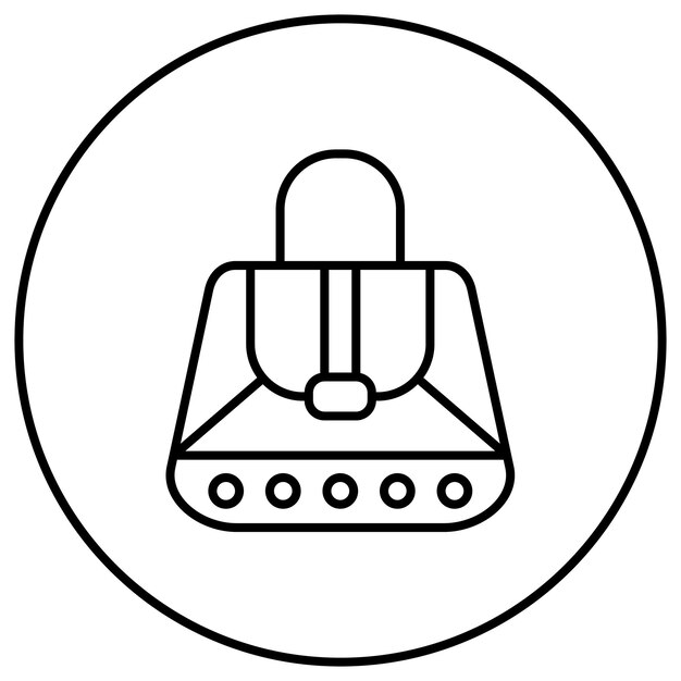Imagen vectorial del icono del bolso de mano Se puede usar para Moda