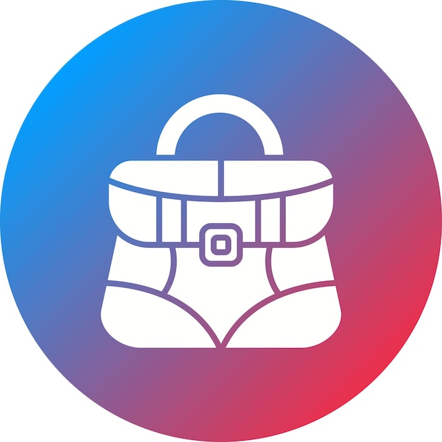Imagen vectorial del icono del bolso de mano Se puede usar para ropa