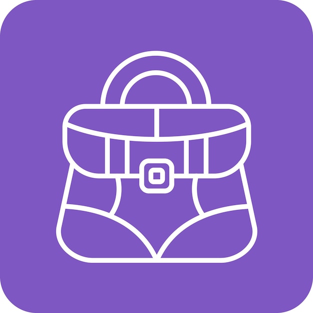 Imagen vectorial del icono del bolso de mano Se puede usar para ropa
