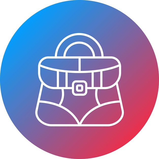 Imagen vectorial del icono del bolso de mano Se puede usar para ropa
