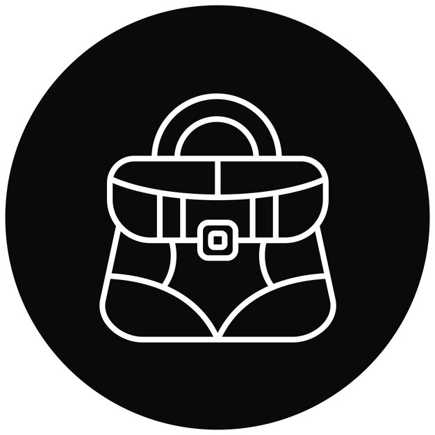 Imagen vectorial del icono del bolso de mano Se puede usar para ropa