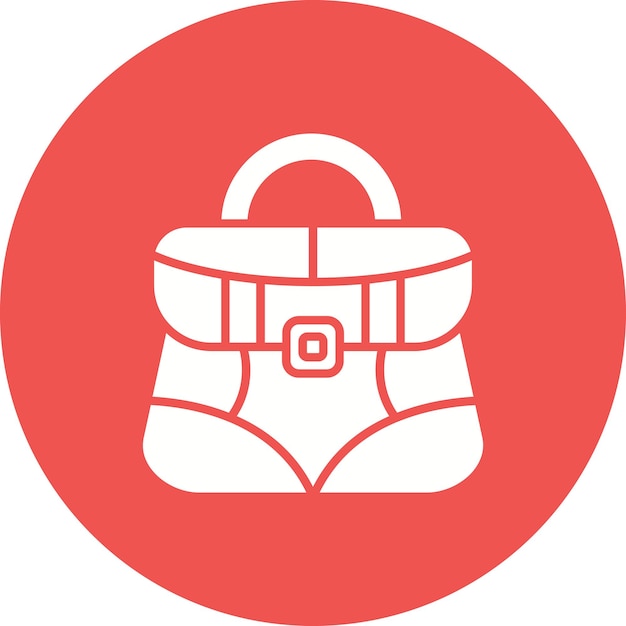 Imagen vectorial del icono del bolso de mano Se puede usar para ropa