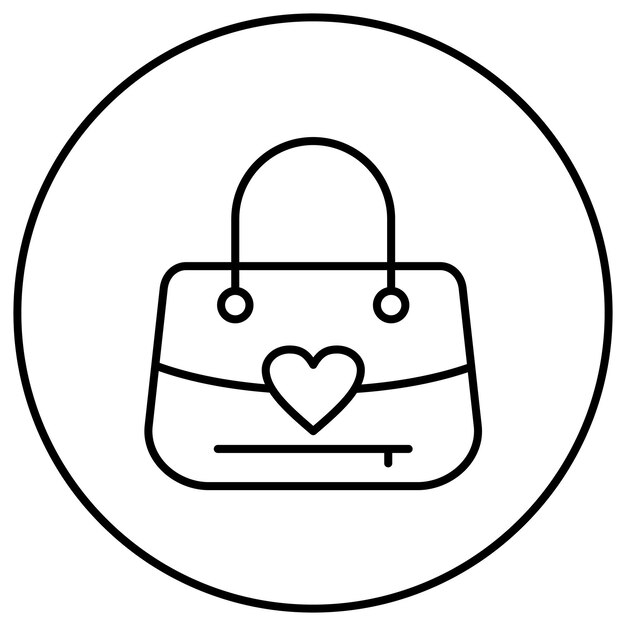 Imagen vectorial del icono del bolso de mano Se puede usar para Spa