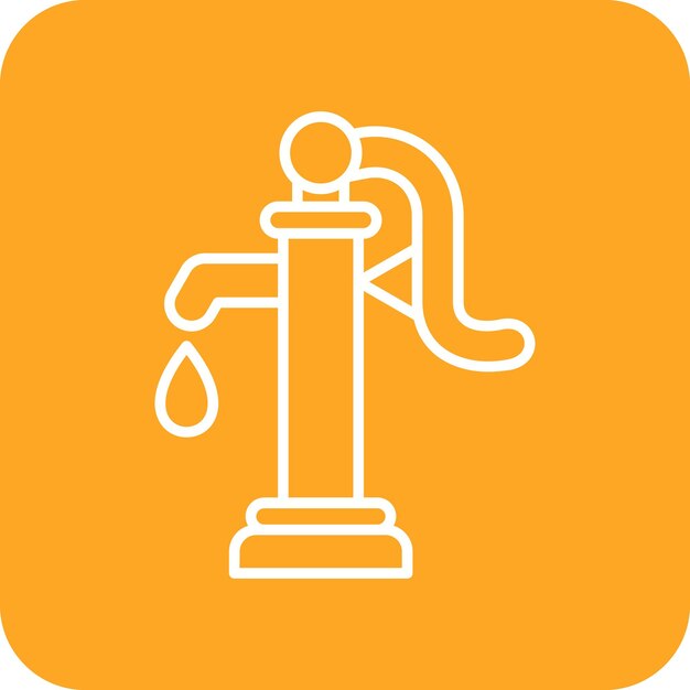 Imagen vectorial del icono de la bomba de agua Se puede usar para donaciones