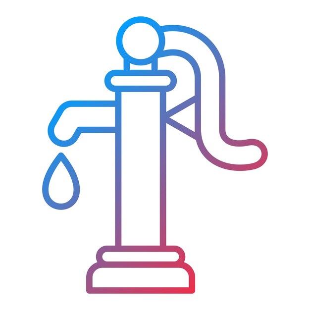 Imagen vectorial del icono de la bomba de agua Se puede usar para donaciones