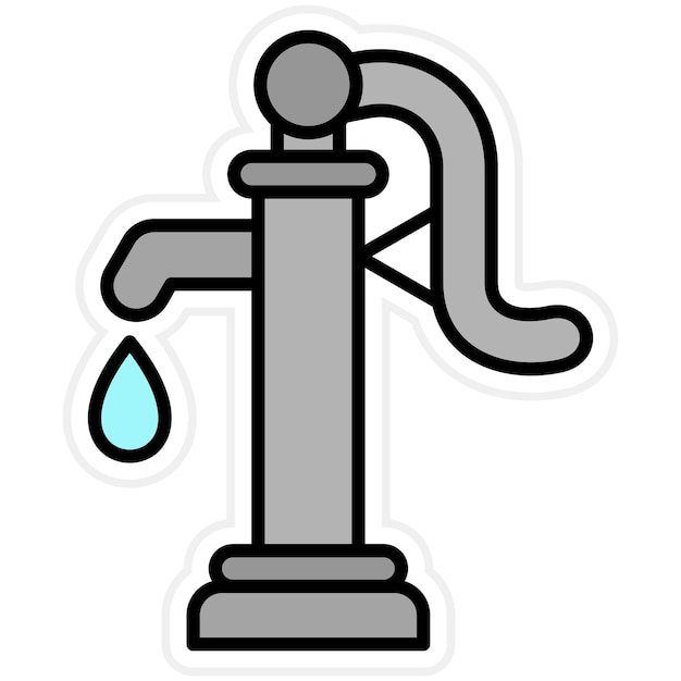 Imagen vectorial del icono de la bomba de agua Se puede usar para donaciones