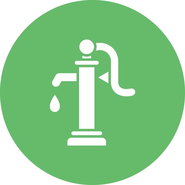 Imagen vectorial del icono de la bomba de agua Se puede usar para donaciones