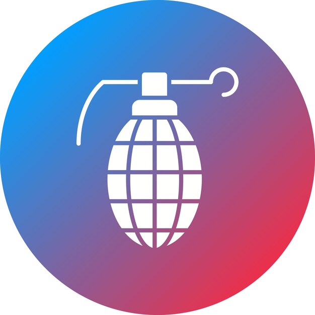 Imagen vectorial del icono de la bomba del ejército Se puede usar para militares