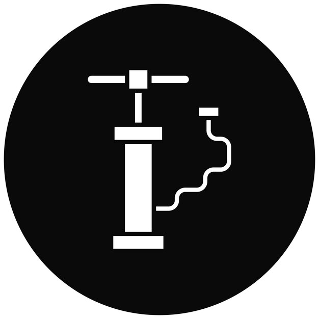Imagen vectorial del icono de la bomba de mano Se puede utilizar para la industria de la gasolina