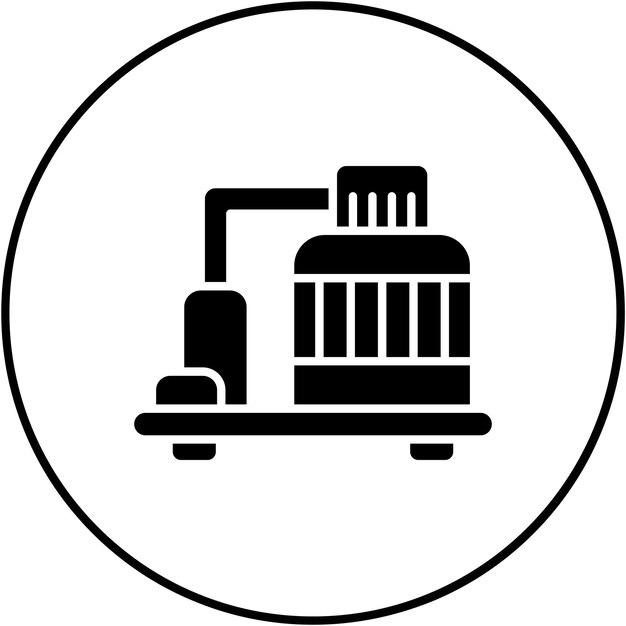 Imagen vectorial del icono de la bomba de molienda Se puede utilizar para la fontanería