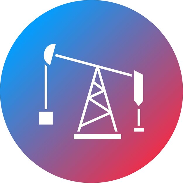 Imagen vectorial del icono de la bomba de petróleo Se puede usar para Dubai