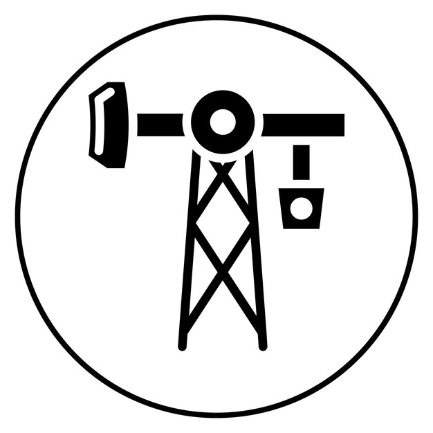 Imagen vectorial del icono de la bomba puede usarse para petróleo y gas