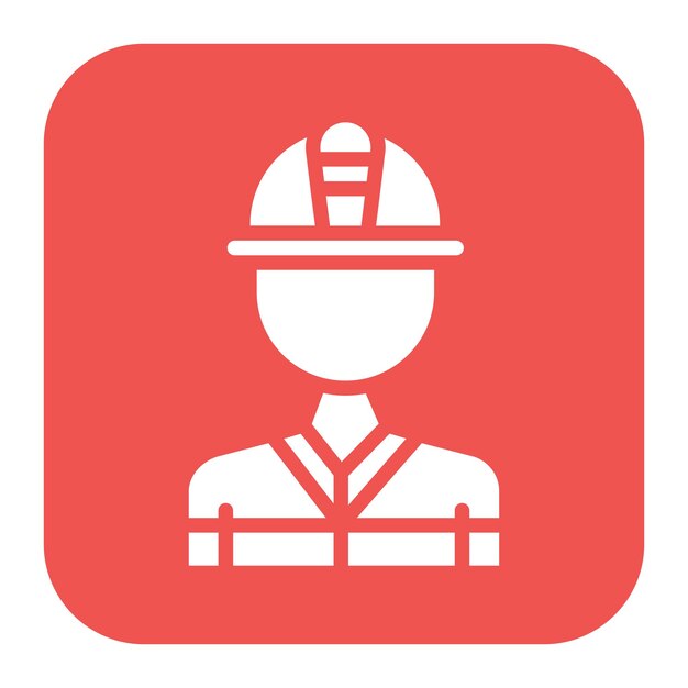 Imagen vectorial de icono de bombero masculino Puede utilizarse para Servicios Públicos
