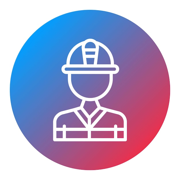 Imagen vectorial de icono de bombero masculino Puede utilizarse para Servicios Públicos