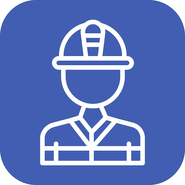 Imagen vectorial de icono de bombero masculino Puede utilizarse para Servicios Públicos