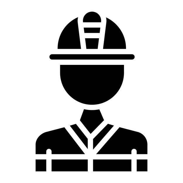 Imagen vectorial de icono de bombero masculino Puede utilizarse para Servicios Públicos