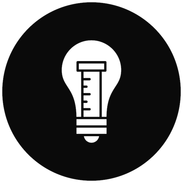 Imagen vectorial del icono de la bombilla Se puede utilizar para la investigación y la ciencia