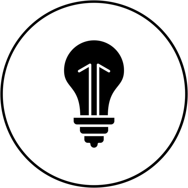 Imagen vectorial del icono de la bombilla Se puede utilizar para mejoras en el hogar