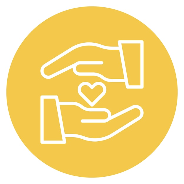 Imagen vectorial del icono de bondad Se puede usar para rasgos de personalidad