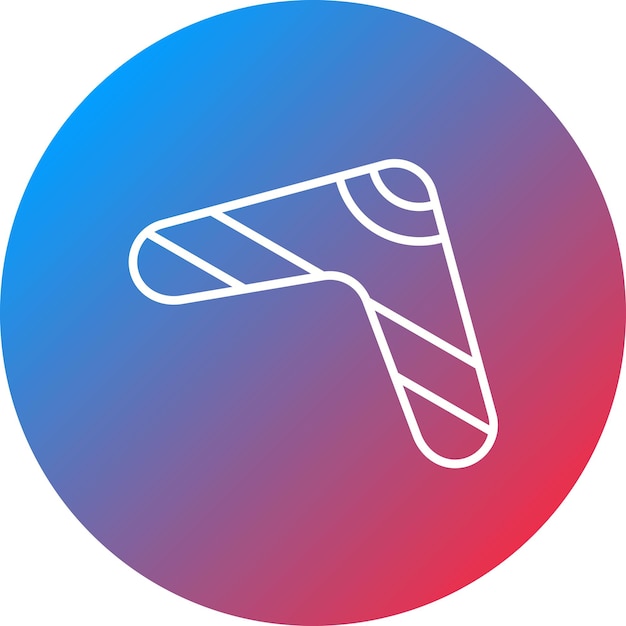 Imagen vectorial del icono de boomerang Se puede utilizar para juguetes infantiles
