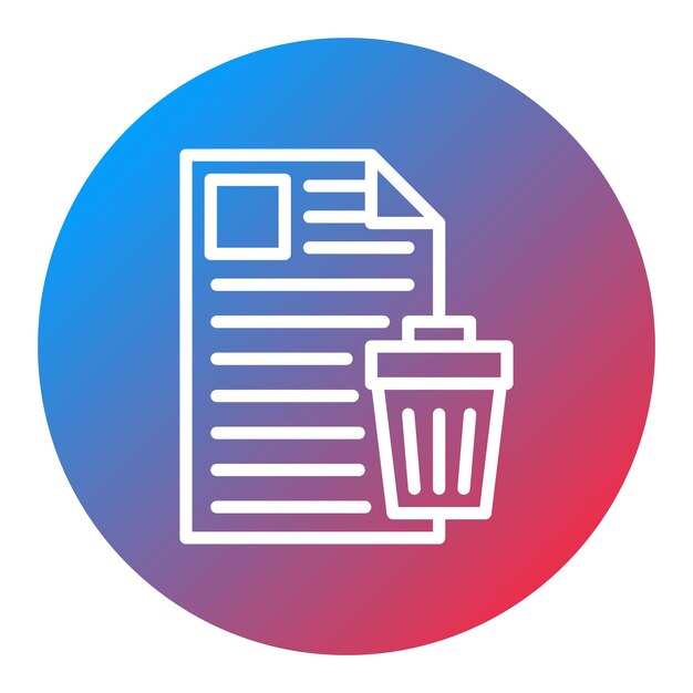 Imagen vectorial del icono de borrado de datos Se puede utilizar para el cumplimiento y la regulación
