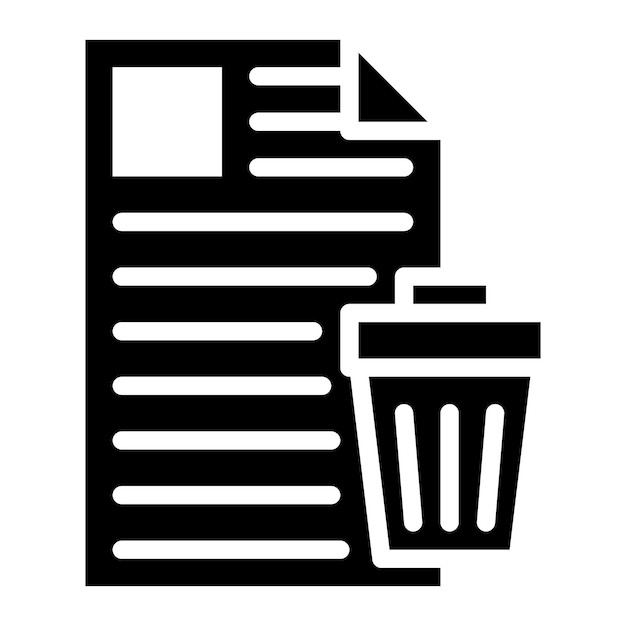 Imagen vectorial del icono de borrado de datos Se puede utilizar para el cumplimiento y la regulación