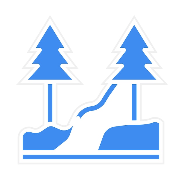 Imagen vectorial del icono del bosque Se puede usar para Adventure