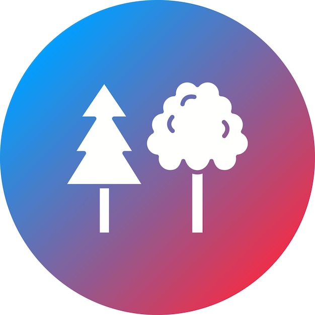 Imagen vectorial del icono del bosque Se puede utilizar para la aldea