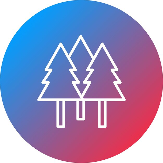 Imagen vectorial de icono de bosque Se puede utilizar para Ecología
